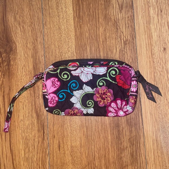 Vera Bradley Zip Top Mod Floral Pink Wristlet 🖤 - Picture 1 of 5